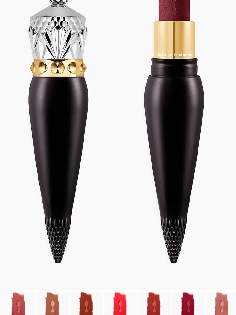 Christian Louboutin Lipstick - Deep Burgundy with Gold Accents